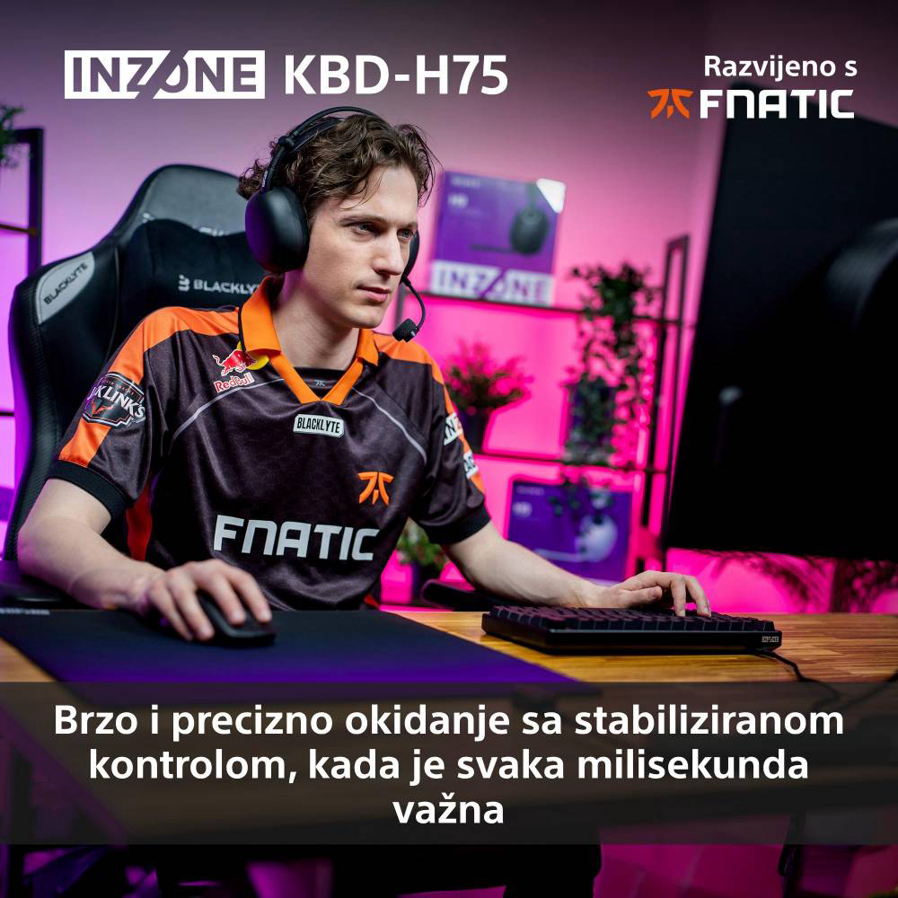 Tipkovnica SONY INZONE KBD-H75 crna